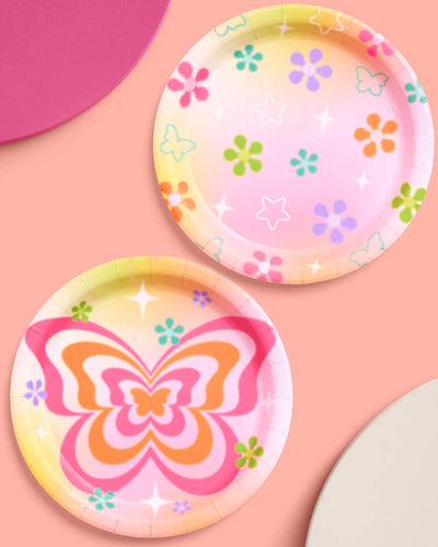 Butterfly Daydream Plates - 24 paper plates