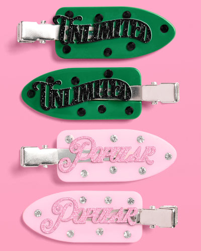 Popular + Unlimited Clips - 4 acrylic clips
