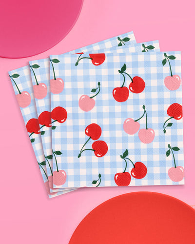 Cherry Pop Napkins - 25 paper napkins