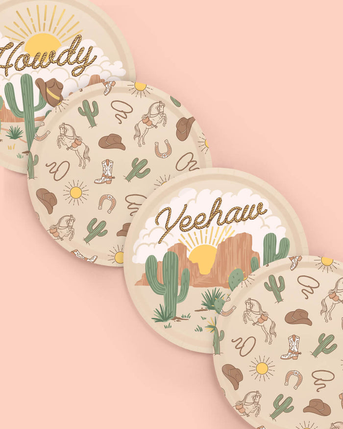 Wild Wild West Plates - 24 paper plates