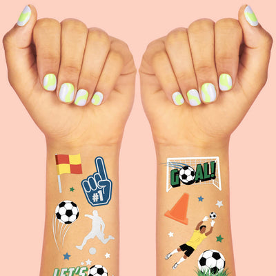 Soccer Tats - 54 foil temporary tattoos
