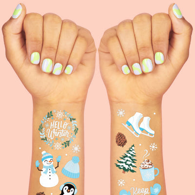 Keep It Cozy Tats - 50 foil temporary tattoos