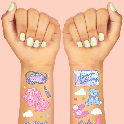 Sleepover Tats - 52 foil temporary tattoos