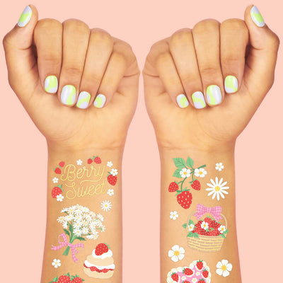 Berry Sweet Tats - 60 foil temporary tattoos