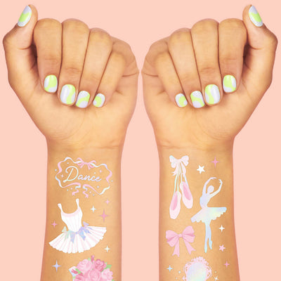 Little Dancer Tats - 50 foil temporary tattoos