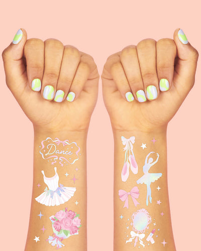 Little Dancer Tats - 50 foil temporary tattoos