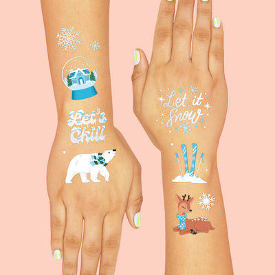 Keep It Cozy Tats - 50 foil temporary tattoos