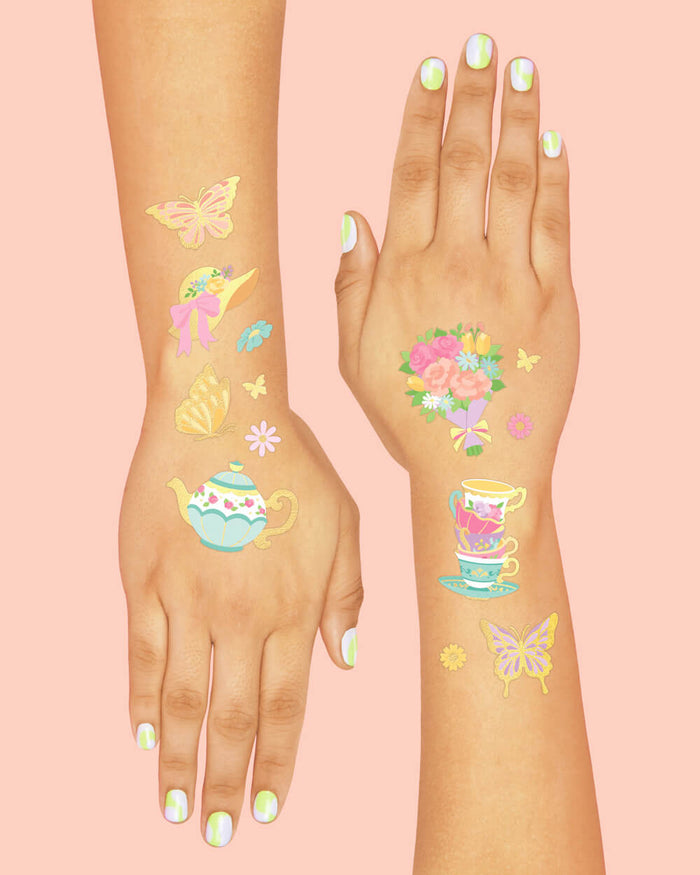 ParTea Tats - 61 foil temporary tattoos