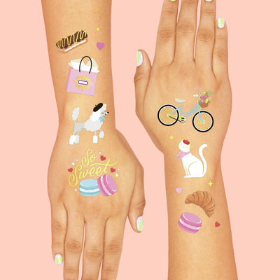 Ooh La La Tats - 62 foil temporary tattoos