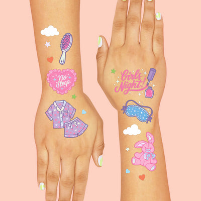 Sleepover Tats - 52 foil temporary tattoos