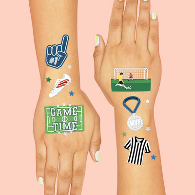 Soccer Tats - 54 foil temporary tattoos