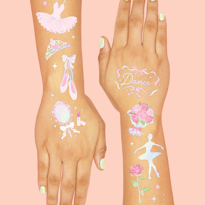 Little Dancer Tats - 50 foil temporary tattoos