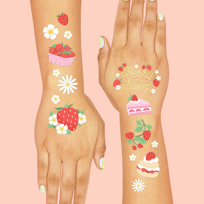 Berry Sweet Tats - 60 foil temporary tattoos