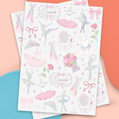 Little Dancer Tats - 50 foil temporary tattoos