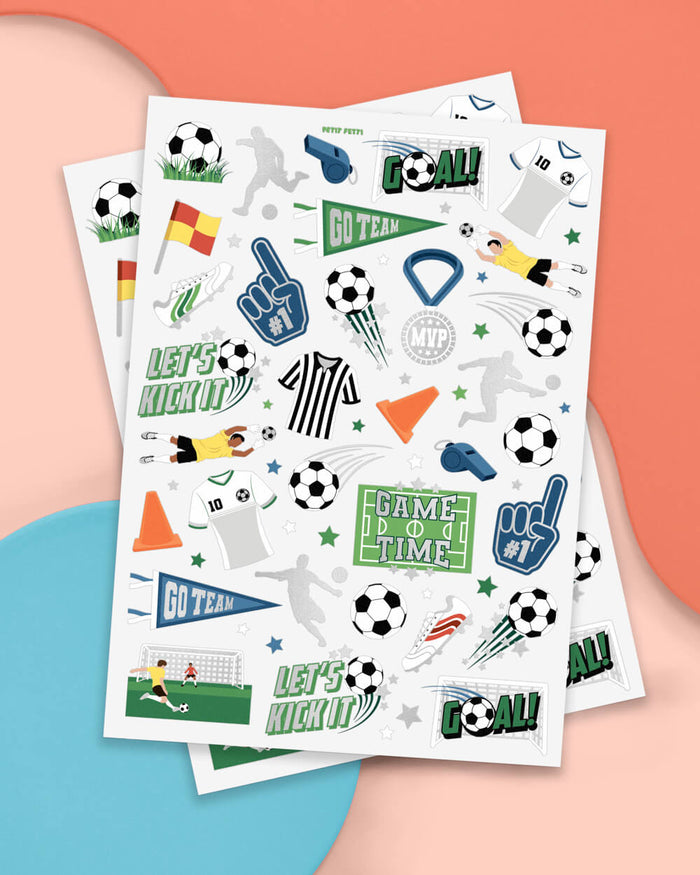 Soccer Tats - 54 foil temporary tattoos