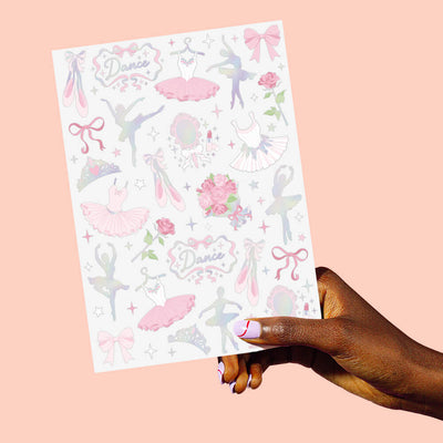 Little Dancer Tats - 50 foil temporary tattoos