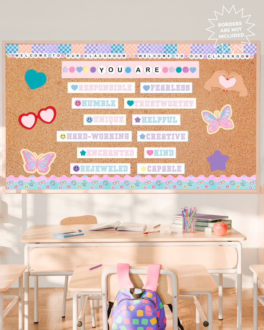 Eras Classroom Affirmations Set -  20 bulletin board pieces