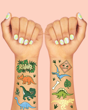 Dino-mite Tats - 38 foil temporary tattoos