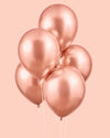 Rose Gold Chrome Pack - 25 metallic balloons