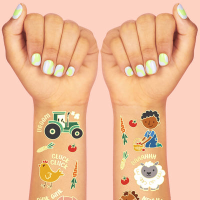 Farm Life Tats - 30 foil temporary tattoos