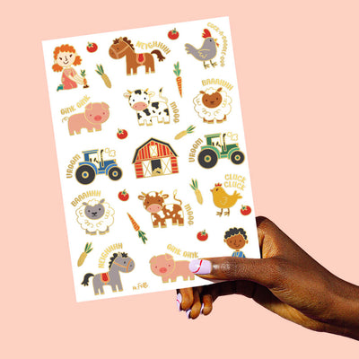 Farm Life Tats - 30 foil temporary tattoos