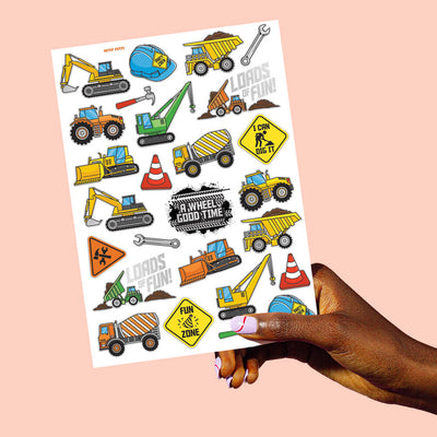 Construction Tats - 52 foil temporary tattoos