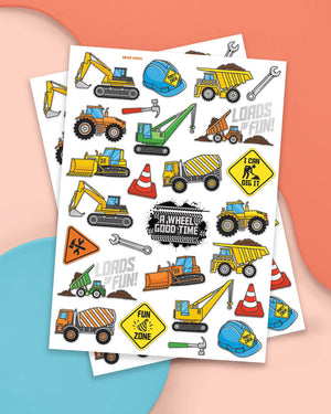 Construction Tats - 52 foil temporary tattoos