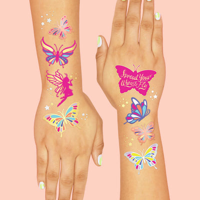 Fairy Flutter Tats - 34 foil temporary tattoos