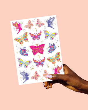 Fairy Flutter Tats - 34 foil temporary tattoos