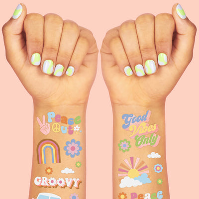 Groovy Tats - 54 foil temporary tattoos