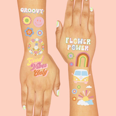 Groovy Tats - 54 foil temporary tattoos