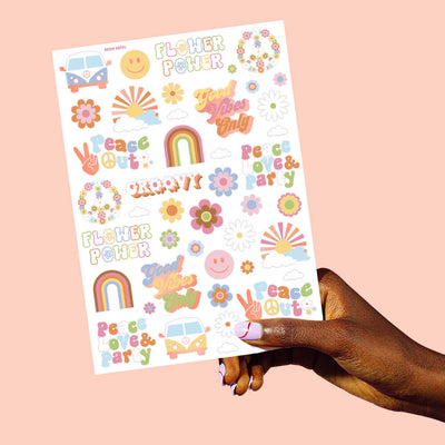 Groovy Tats - 54 foil temporary tattoos