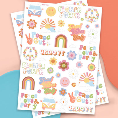 Groovy Tats - 54 foil temporary tattoos