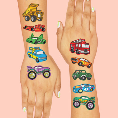 Wheelin Around Tats - 42 foil temporary tattoos