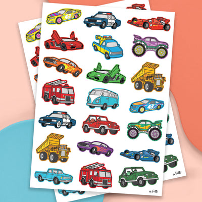 Wheelin Around Tats - 42 foil temporary tattoos