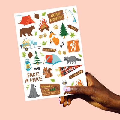 Happy Camper Tats - 44 foil temporary tattoos