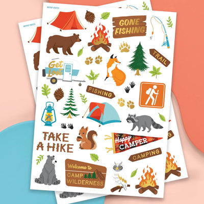 Happy Camper Tats - 44 foil temporary tattoos