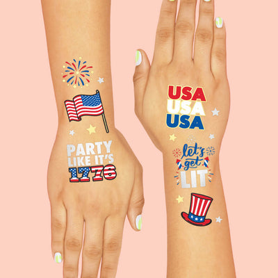 Let's Get Lit Tats - 30 foil temporary tattoos