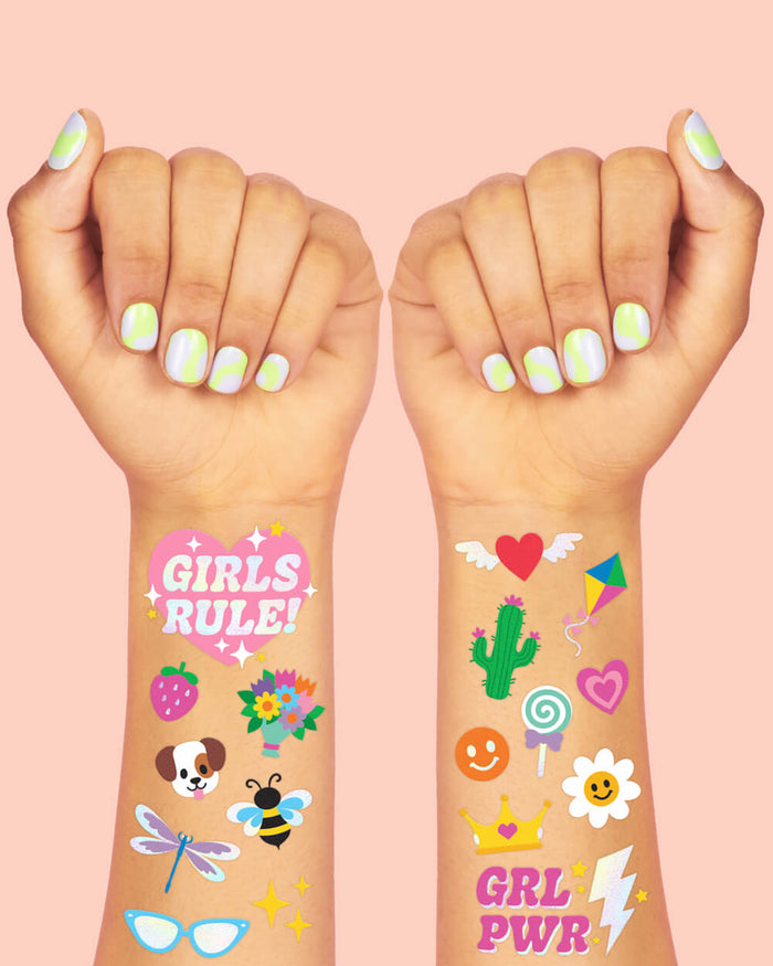 GRL PWR Tats - 104 foil temporary tattoos