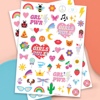 GRL PWR Tats - 104 foil temporary tattoos