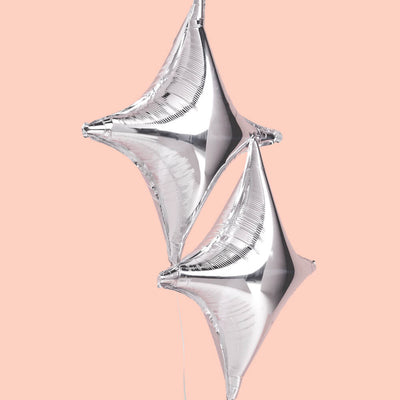 Sparkle Balloon - 6 pc silver foil set