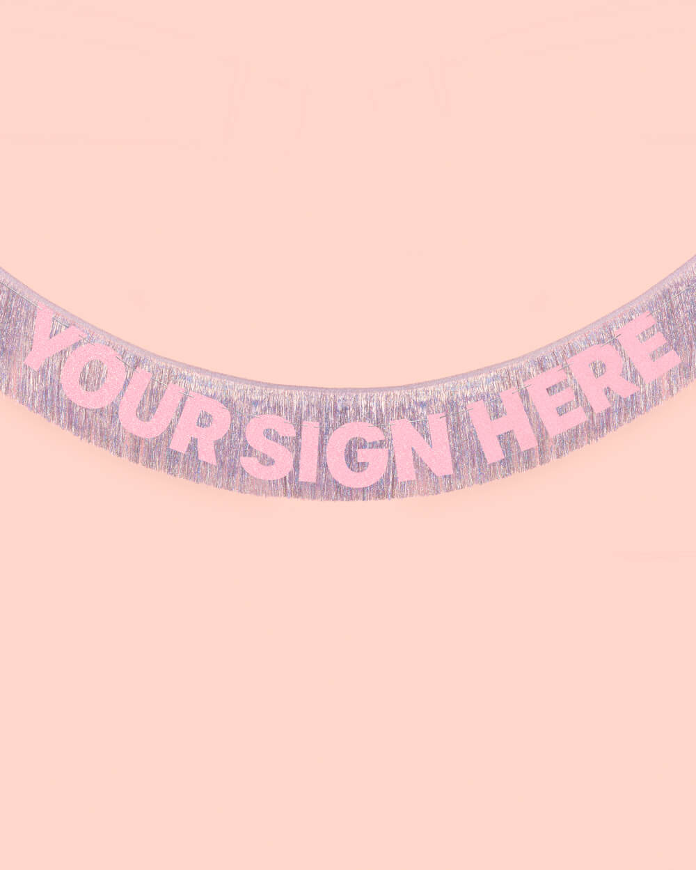 Shimmer Fringe - iridescent banner