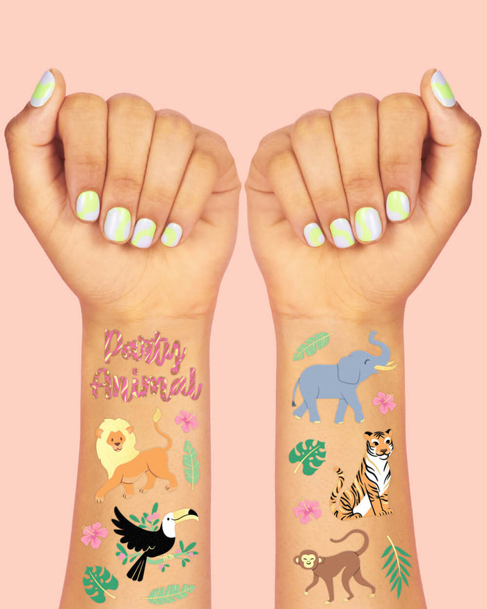 Pretty Wild Tats - 36 foil temporary tattoos