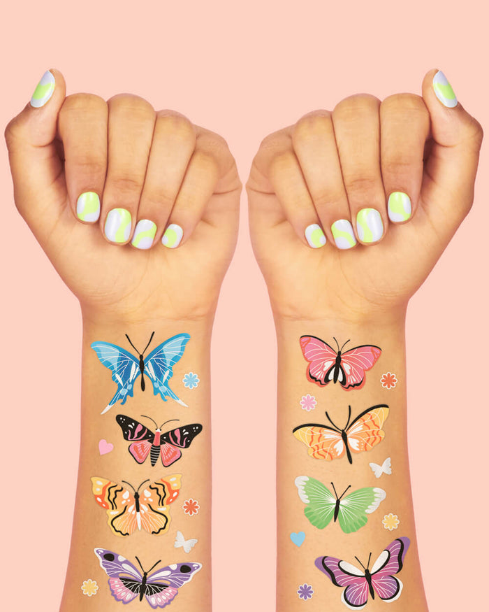 Butterfly Wishes Tats - 46 foil temporary tattoos