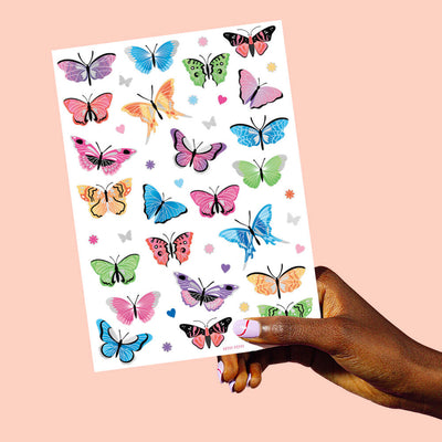 Butterfly Wishes Tats - 46 foil temporary tattoos