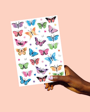 Butterfly Wishes Tats - 46 foil temporary tattoos