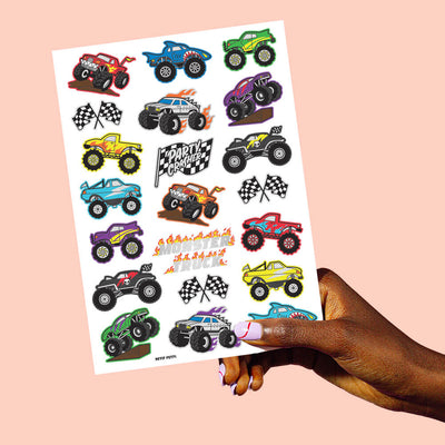 Monster Truck Tats - 42 foil temporary tattoos