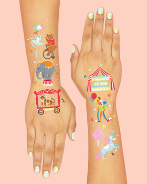 Circus Act Tats - 42 temporary tattoos