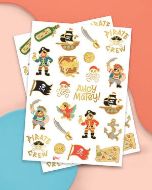 Ahoy Matey! Tats - 44 foil temporary tattoos