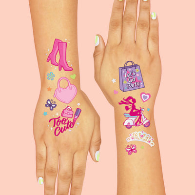 Let's Go Party Tats - 42 foil temporary tattoos